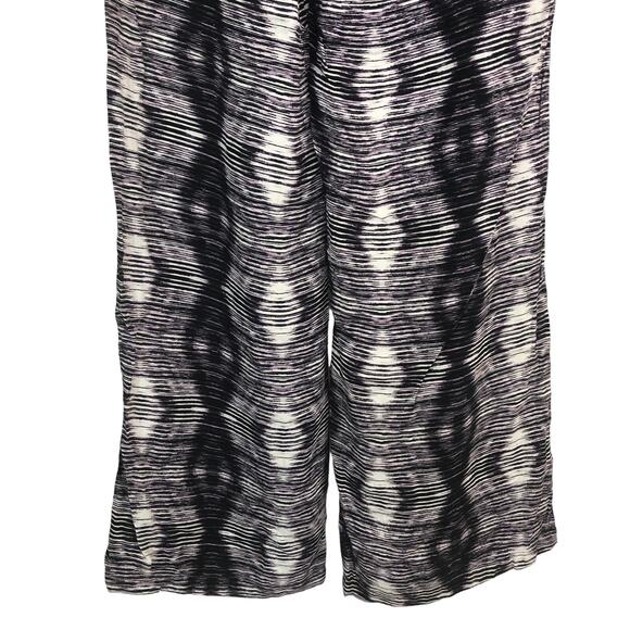 Democracy Casual Wide Leg Soft Pants Geometric Motif Drawstring Waist Size Large - Picture 7 of 10